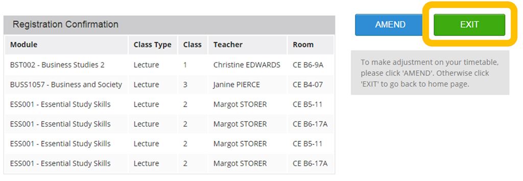 Review enrolment step five