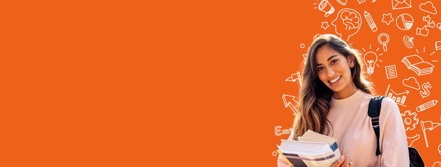 girl with Rust color BG