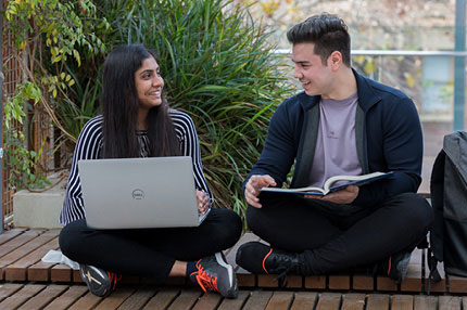 Students on campus diploma of business